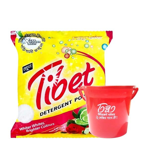 Tibet Rose & Lemon Detergent Powder 2kg with free Bucket