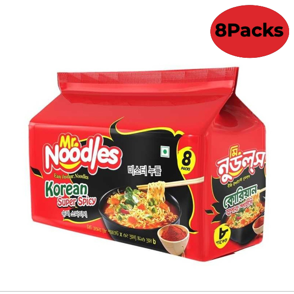 Mr. Noodles Korean Super Spicy (8 pc) 496gm